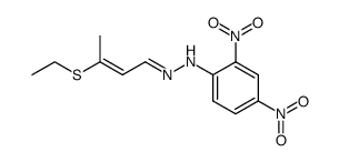 N-(2,4-Dinitro-phenyl)-N'-[(E)-3-ethylsulfanyl-but-2-en-(E)-ylidene]-hydrazine Structure