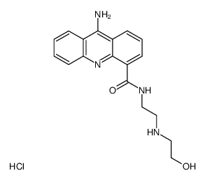 N-<2-<(2-hydroxyethyl)amino>ethyl>-9-aminoacridine-4-carboxamide dihydrochloride salt Structure