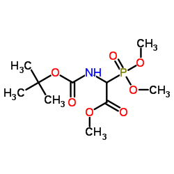 (±)-BOC-A-膦酰基甘氨酸三甲酯结构式