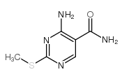 4-氨基-2-甲硫基嘧啶-5-羧胺结构式
