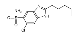 6-chloro-2-pentyl-3H-benzimidazole-5-sulfonamide Structure