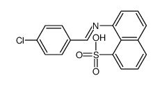 8-[(4-chlorophenyl)methylideneamino]naphthalene-1-sulfonic acid Structure