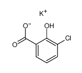potassium 3-chloro-2-hydroxybenzoate结构式