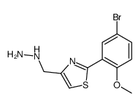 1-((2-(5-溴-2-甲氧基苯基)噻唑-4-基)甲基)肼结构式