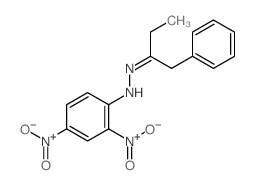 2,4-dinitro-N-(1-phenylbutan-2-ylideneamino)aniline结构式