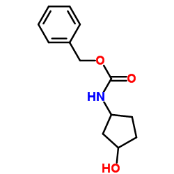(3-羟基环戊基)-氨基甲酸苄酯结构式
