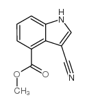 3-氰基-1H-吲哚-4-甲酸甲酯结构式