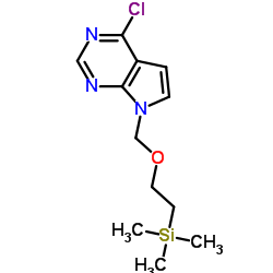4-氯-7-[[2-(三甲基硅烷基)乙氧基]甲基]-7H-吡咯并[2,3-d]嘧啶结构式