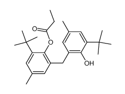 2,2'-methylenebis(6-tert-butyl-4-methylphenol) monopropionate Structure