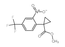 1-(2-硝基-4-三氟甲基苯基)环丙烷羧酸甲酯结构式