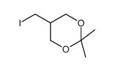 5-(碘甲基)-2,2-二甲基-1,3-二氧六环结构式