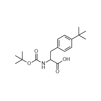 2-((叔丁氧基羰基)氨基)-3-(4-(叔丁基)苯基)丙酸结构式