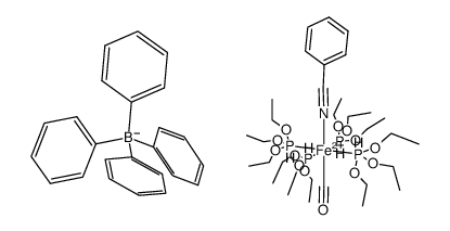 trans-[Fe(CO)(C6H5CN)(P(OEt)3)4](BPh4)2结构式