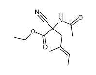 2-acetylamino-2-cyano-4-methyl-hex-4t-enoic acid ethyl ester Structure