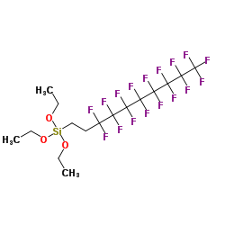 1H,1H,2H,2H-全氟癸基三乙氧基硅烷结构式