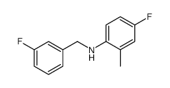 4-Fluoro-N-(3-fluorobenzyl)-2-methylaniline结构式