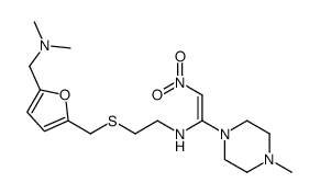 (E)-N-[2-[[5-[(dimethylamino)methyl]furan-2-yl]methylsulfanyl]ethyl]-1-(4-methylpiperazin-1-yl)-2-nitroethenamine Structure