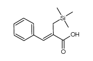 (2Z)-3-phenyl-2-[(trimethylsilyl)methyl]prop 2-enoic acid Structure