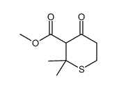 2,2-dimethyl-4-oxo-tetrahydro-thiopyran-3-carboxylic acid methyl ester结构式
