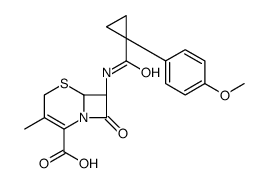(6R,7R)-7-[[1-(4-methoxyphenyl)cyclopropanecarbonyl]amino]-3-methyl-8-oxo-5-thia-1-azabicyclo[4.2.0]oct-2-ene-2-carboxylic acid结构式