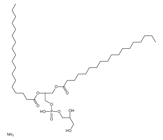 1,2-双十八酰基-sn-甘油-3-磷酸-rac-(1-甘油基)铵盐结构式