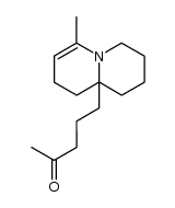 5-(6-methyl-2,3,4,8,9,9a-hexahydro-1H-quinolizin-9a-yl)pentan-2-one Structure