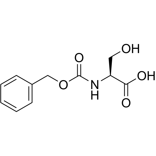 |N|-苄氧羰基-L-丝氨酸结构式