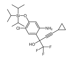 2-氨基-5-氯-α-(环丙基乙炔基)-4-异丙基甲硅烷氧基-α-(三氟甲基)苯甲醇结构式