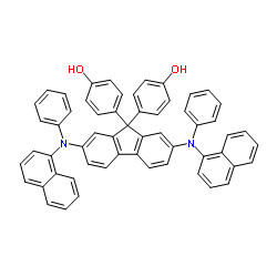 4,4'-{2,7-Bis[1-naphthyl(phenyl)amino]-9H-fluorene-9,9-diyl}diphenol Structure