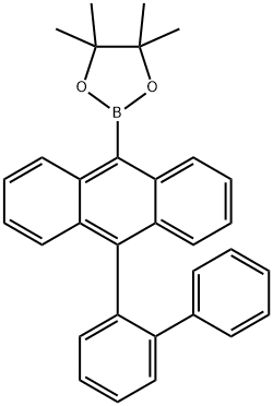 10-(2-联苯基)-9-蒽硼酸频哪醇酯结构式