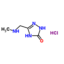5-[(Methylamino)methyl]-1,2-dihydro-3H-1,2,4-triazol-3-one hydrochloride (1:1)结构式