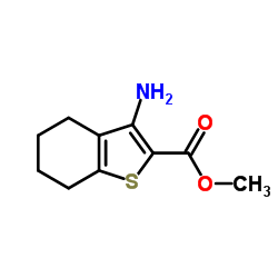 3-氨基-4,5,6,7-四氢苯并[b]噻吩-2-羧酸甲酯结构式