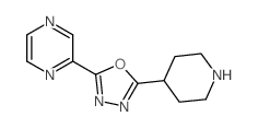 2-(5-(哌啶-4-基)-1,3,4-噁二唑-2-基)吡嗪结构式