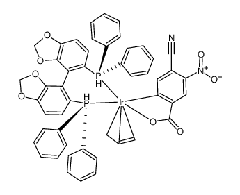 [(R)-(+)-5,5''-双(二苯基膦基)-4,4''-双-1,3-苯并二恶唑] [4-氰基-3-硝基苯羧基] [1,2,3-正-2-丙烯基]铱(III结构式