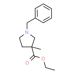 1-苄基-3-甲基吡咯烷-3-羧酸乙酯结构式