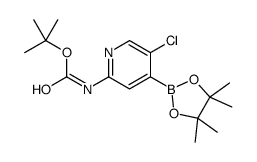 2-(TERTBUTYLOXYCARBONYLAMINO)-5-CHLOROPYRIDINE-4-BORONIC ACID PINACOL ESTER Structure