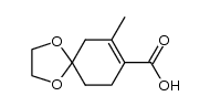 7-methyl-1,4-dioxaspiro[4.5]dec-7-ene-8-carboxylic acid结构式