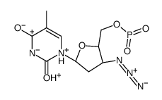[(2S,3S,5R)-3-azido-5-(5-methyl-2,4-dioxopyrimidin-1-yl)oxolan-2-yl]methoxy-hydroxy-oxophosphanium Structure