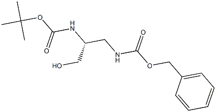 (R)-苄基(3-羟基丙烷-1,2-二基)二氨基甲酸叔丁酯结构式