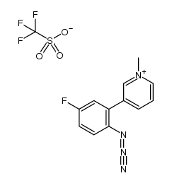 1-methyl-3-(2-azido-5-fluorophenyl)pyridinium triflate结构式