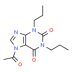 1H-Purine-2,6-dione,7-acetyl-3,7-dihydro-1,3-dipropyl- structure