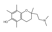 3,4-dihydro-2-[2-(dimethylamino)ethyl]-2,5,7,8-tetramethyl-2H-1-benzopyran-6-ol结构式