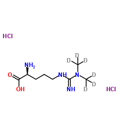 Asymmetric dimethylarginine D6 dihydrochloride结构式