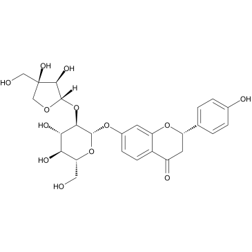 Liquiritigenin-7-O-beta-D-glucopyranosyl-(1-->2)-beta-D-apiofuranoside Structure