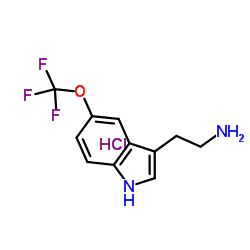 2-(5-(三氟甲氧基)-1H-吲哚-3-基)乙胺盐酸盐结构式