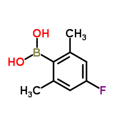 (4-氟-2,6-二甲基苯基)硼酸结构式