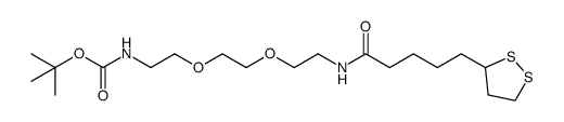 tert-butyl (2-(2-(2-(5-(1,2-dithiolan-3-yl)pentanamido)ethoxy)ethoxy)ethyl)carbamate结构式