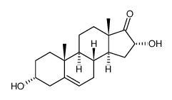 (3a,16a)-3,16-dihydroxy-Androst-5-en-17-one结构式