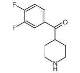 3,4-二氟苯基哌啶-4-甲酮结构式
