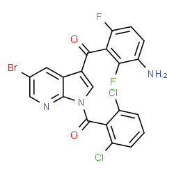 Methanone, [3-(3-amino-2,6-difluorobenzoyl)-5-bromo-1H-pyrrolo[2,3-b]pyridin-1-yl](2,6-dichlorophenyl)- Structure